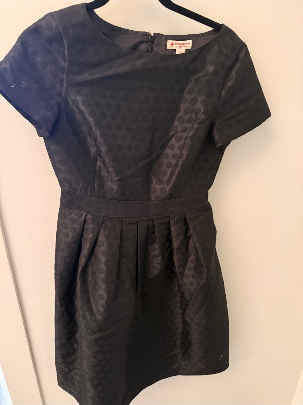 Formal women’s Modcloth Black Dot-Textured Fit-and-Flare Dress